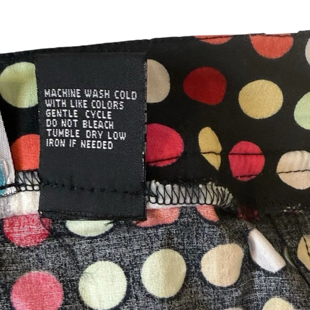 Vtg Requirements Y2K 90s‎ Polka Dot Skirt Size 16 Colorful Dopamine Statement
